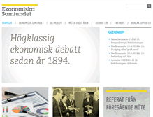 Tablet Screenshot of ekonomiskasamfundet.fi